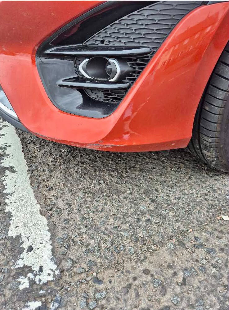 Bumper Scuff Repair before repair